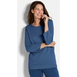 GOLDNER Rundhalspullover Blau 44