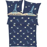 IBENA Textilwerke GmbH s.Oliver Satin Kinderbettwäsche Astronaut 70x90cm, 140x200cm