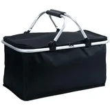 YIBOZI Picknickkörbe, isoliert, faltbar, 30 l, großes Fassungsvermögen, mit gepolsterten Griffen, tragbare Tasche für Outdoor-Reisen/Camping/Einkaufen