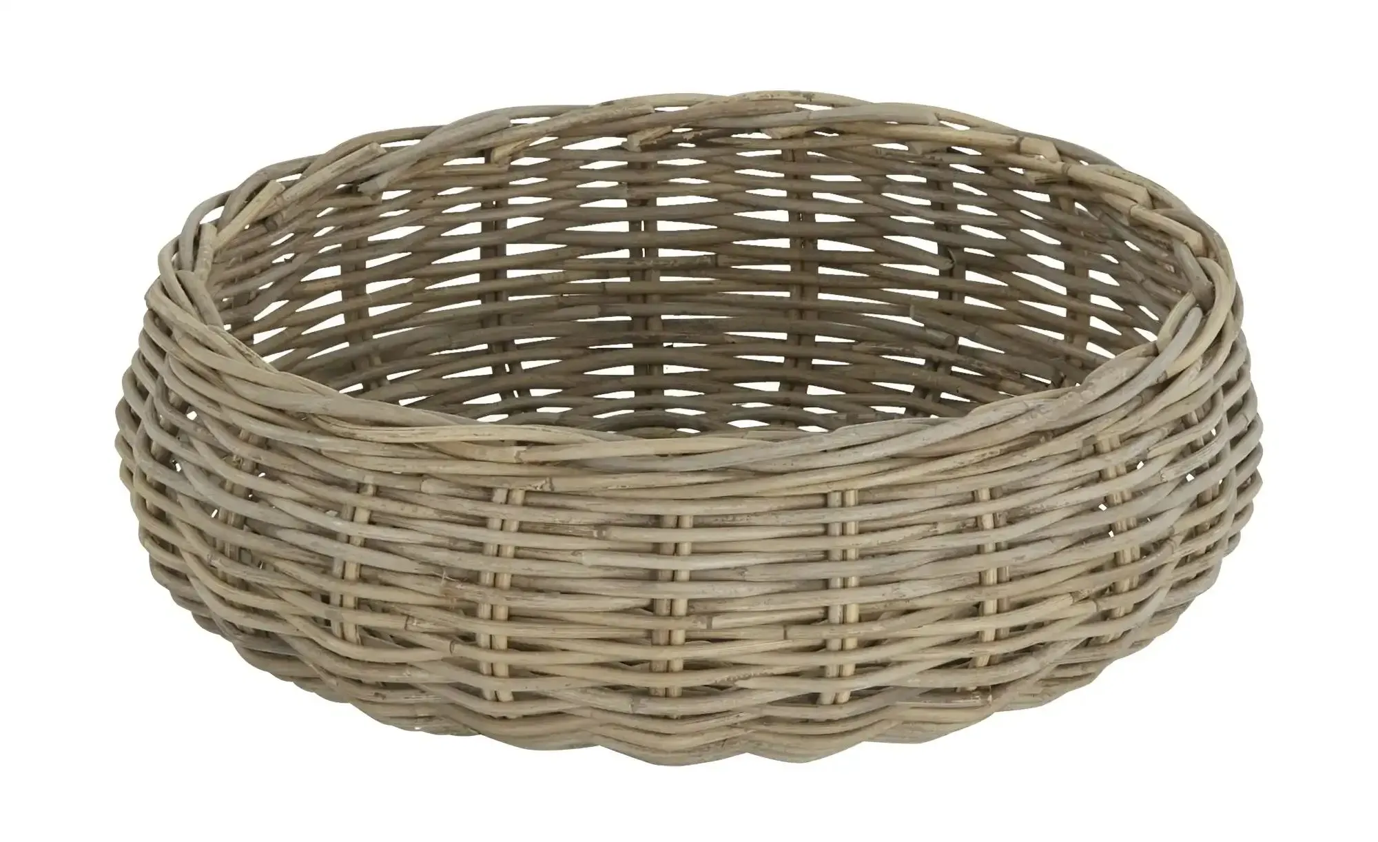 HOME STORY Rattankorb   , braun , Rattan , Maße (cm): H: 15  Ø: 46