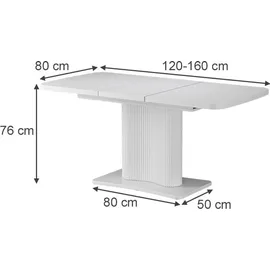 Vicco Fenaro 120 x 77,4 x 80 cm weiß