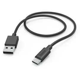 Hama USB-A auf USB-C 1,0 m Schwarz