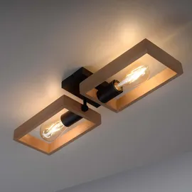 just light. Just Light 2-flg. rechteckig Holz schwarz