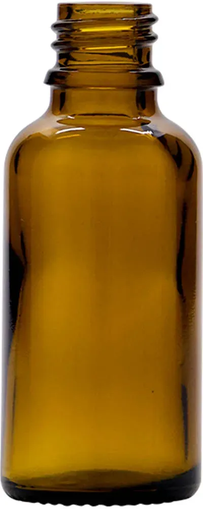 30 ml Boccetta di vetro, marrone, imboccatura: DIN 18