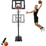 YARDIN Basketballkorb Outdoor Basketball Pumpe und Kinder - Basketballanlage mit