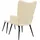 vidaXL Relaxsessel mit Hocker Creme Stoff