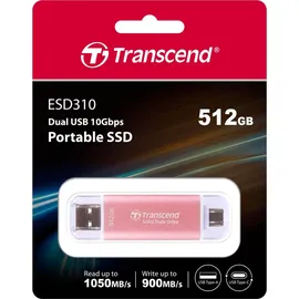 Transcend ESD310P 512 GB USB-C 3.2 Rosa TS512GESD310P