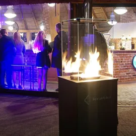 Kratki Terrassenheizer Patio Mini Glas schwarz automatische Steuerung 8,2kW - Schwarz