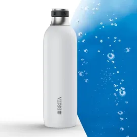 Brita Edelstahlflasche weiß für sodaTRIO Wassersprudler (0,65l) –