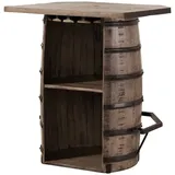 Massivmoebel24 Bartisch Mango 90x75x103 braun lackiert HEAVY INDUSTRY #258