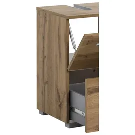 Schildmeyer Waschbeckenunterschrank Carlos 80,2 x 59,1 x 35 cm Eiche Matt