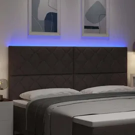vidaXL Kopfteil Hellgrau 200 cm Stoff