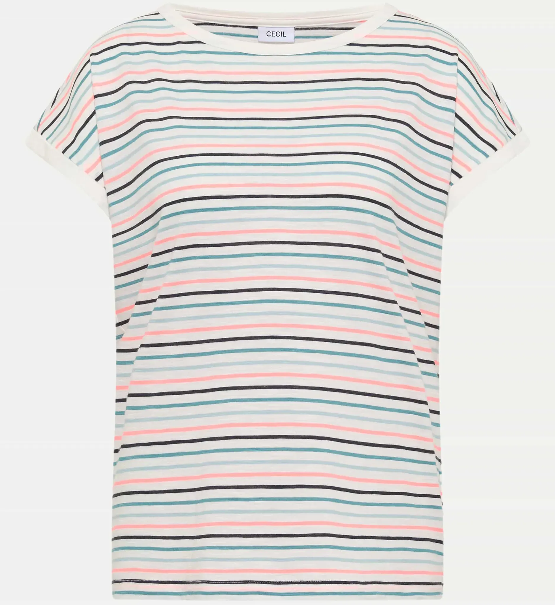 T-Shirt Gestreift Mehrfarbig L