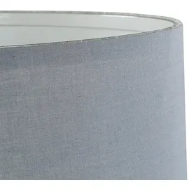 Licht-Erlebnisse Lampenschirm für E27 E14 Adapter Grau 25 cm rund Klettverschluss Grau inkl.