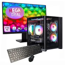 Hyrican MegaDeal Infinity Mini BK SET2615 2023 27" SSD AMD Ryzen 5 5500 4,0 GHz 32 GB RAM 1 TB SSD RTX 5050 Windows 11