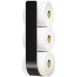 Toilettenpapier Aufbewahrung Schwarz,Klopapier Aufbewahrung, Toilettenpapierhalter Ohne Bohren,Ersatzrollenhalter Toilettenpapier Für Badezimmer