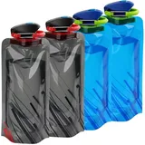 luxuskollektion Trinkflasche Faltbar Wiederverwendbar 0,7 l Schwarz/blau