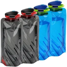 luxuskollektion Trinkflasche Faltbar Wiederverwendbar 0,7 l Schwarz/blau