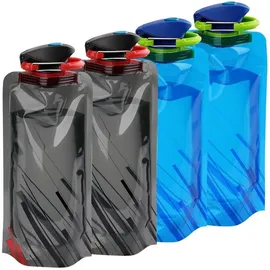 luxuskollektion Trinkflasche Faltbar Wiederverwendbar 0,7 l Schwarz/blau