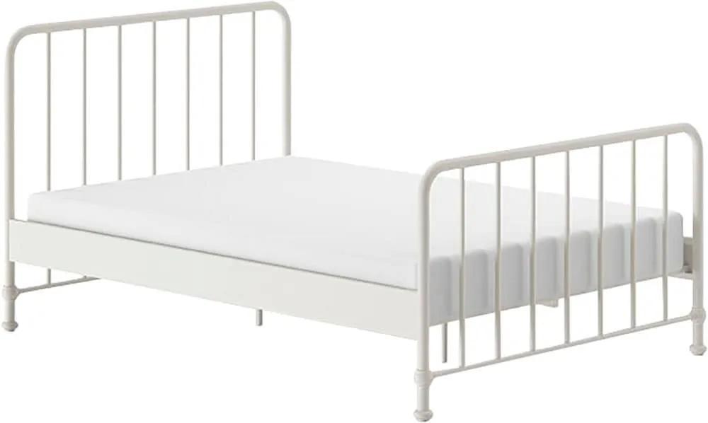 Metallbett »Bronxx«, (Made in Europe), aus Metall, weiß matt + weiß matt + weiß matt, , 10090905-0