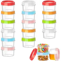 VINATO 18Pcs Frischhaltedosen Mit Deckel, 120ml Kleine Dosen Mit Deckel Plastik, Lebensmittelbehälter Set, Gefrierdosen Klein, Stapelbar