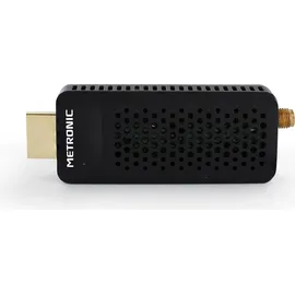 METRONIC 441646 Tuner DVB-T Receiver DVB-T, kompatibel mit DVB-T2 Dongle Stick Compact, HEVC, EPG, 1080i, HDMI, USB 2.0, SOS-Taste