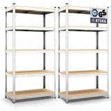 Panorama24 Belko Schwerlastregal 2er Set Lagerregal 180 x 90 x 40 cm, 2 Stück, Kellerregal, Steckregal, Werkstattregal belastbar bis 875kg