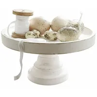 Loberon Etagere Loissard, Handbemalt, Rustikaler Charme, Schlichte Eleganz, Robuste Konstruktion, Tischdekoration, Tannenholz, antikweiß