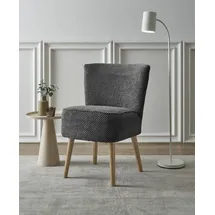 ed exciting design "Earl", grau (anthrazit), B:65cm H:89cm T:70cm, 95% Polyester, 5% Polyamide, Sessel, Cocktailsessel, Küchenstuhl, Küchensessel
