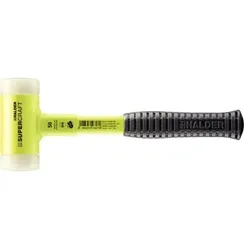 SUPERCRAFT-Schonhammer, mit bruchsicherem Stahlrohrstiel, gelb-fluoreszierend beschichtet und ergonomisch geformtem, rutschsicherem Griff 3377.150