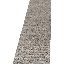 Teppich Hochflor Shaggy Uni Style Polypropylen Wohnzimmer Beige Läufer 80x250 | Kadima Design