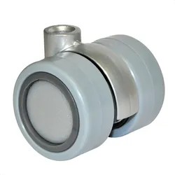 WAGNER Design Möbelrolle/Lenkrolle - SOFT - Durchmesser Ø 40 mm, silber, Tragkraft 50 kg - 01006501
