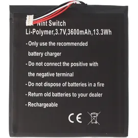 AccuCell Akku passend für Nintendo Switch, Li-Polymer, 3,7V, 3600mAh, 13,3Wh
