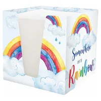 RNK RNK-Verlag Zettelbox Rainbow weiß inkl. ca. 900 Notizzettel weiß