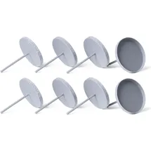 Novaliv 8x Kerzenpick Flach 6,5 cm GRAU