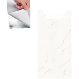 60x30CM Fliesenaufkleber Marmor,30 Stück PVC Wandpaneele Marmoroptik,Selbstklebende fliesen,Dekoration Wasserfest Fliesenaufkleber Bad/küche/Wohnzimmer/Schlafzimmer(Fliesenaufkleber Weiß)