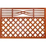 Andrewex Vorgartenzaun Malaga mit Gitter 120 cm x 180 cm Teak