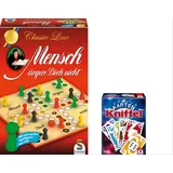 Schmidt Spiele Bundle Mensch ärgere dich nicht Classic Line plus Kniffel Karte