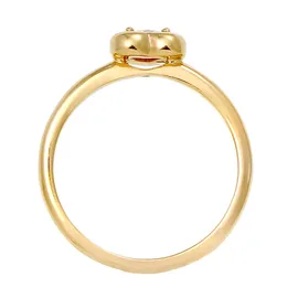 Elli Ring 925 Sterling Silber Herz in Gold | Gr.: 58