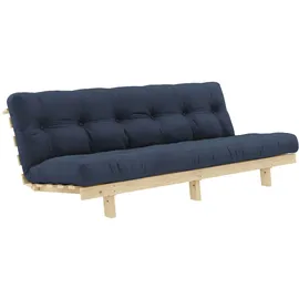 Karup Schlafsofa KARUP DESIGN "Lean 200 Schlafsofa, Gästebett, Sofa mit Futonmatratze", blau (navy), B:200cm H:73cm T:100cm, Bezug: 80% Baumwolle, 20% Polyester, Sofas, Schlafsofa, Inkl. Futonmatratze, Liegefläche 130x200 cm, FSC zertifizierte Kiefer