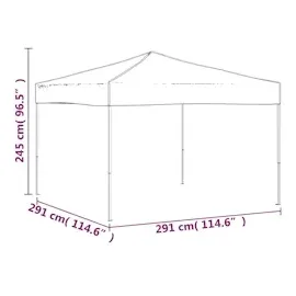 vidaXL Partyzelt Faltbar Creme 3x3 m