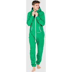 Jumpsuit MONIZ, Baby, Gr. XXL, EURO-Größen, grün (grün, weiß), 80% Baumwolle, 20% Polyester, casual, Langarm, Overalls Jumpsuit, mit kuscheligem Komfort