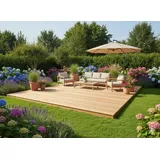 Europäische Lärche Terrassendielen, 27x143 mm, KD, glatt/glatt