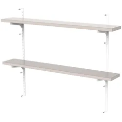 Duramax Wandregal 2 Regalfächer für Kunststoffgerätehäuser Duramax H. 76 x. 150 x T. 15 cm