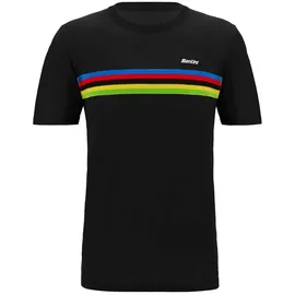 Santini SMS Santini UCI World Champion T-Shirt schwarz/Regenbogen - M