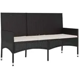 vidaXL Gartenbank 3-Sitzer 51 x 85 x 51 cm Schwarz