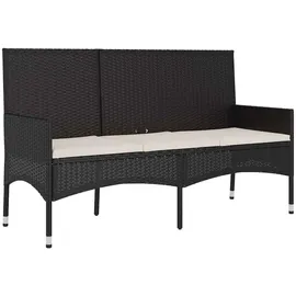 vidaXL Gartenbank 3-Sitzer 51 x 85 x 51 cm Schwarz