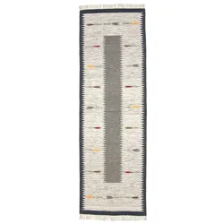 Morgenland Kelim Teppich - Trendy - 173406 - 250 x 80 cm - grau - läufer