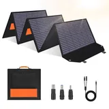 Ctolity Solarpanel Faltbar 200W, Tragbares Solar Panel mit 20.5V Ausgang, 23% Hohe Wirkungsgrad Klappbar Solarmodul für Camping, Outdoor,Power Station, Wandern, RV, Wohnmobil usw