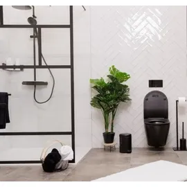 Primaster Prag mit WC-Sitz Schwarz matt